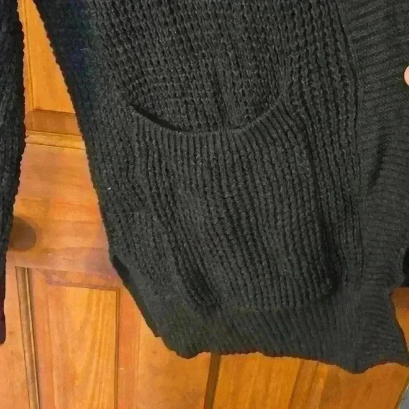 Charcoal Grey Knit Cardigan - Picture 3 of 6